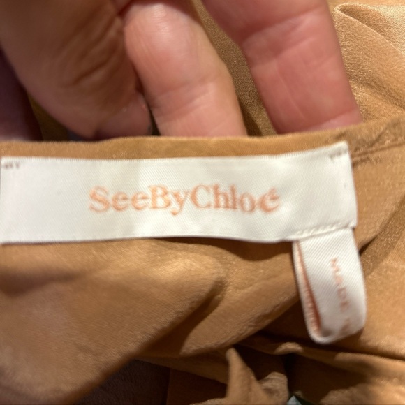 See By Chloe Ruffled Dusty Pink Blouse - Picture 2 of 3